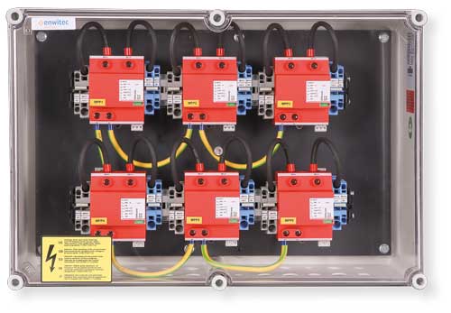 enwitec protezione da sovratensione DC Tipo I+II MPPT, terminali